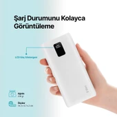 ttec PowerSlim Trio LCD 10.000mAh PD 22,5W Dahili Kablolu Taşınabilir Şarj Aleti / Powerbank - 12