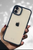 İphone 11 Tlp  Kenarları Renkli Arkası Buzlu Mable Kapak - 3