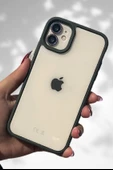 İphone 11 Tlp  Kenarları Renkli Arkası Buzlu Mable Kapak - 7
