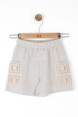 Kız Çocuk Dantel Keten Şort 56530 - 9