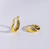 14 Ayar İtalyan Halka Altın Küpe 3,6 gr - 1