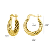 14 Ayar İtalyan Halka Altın Küpe 3,6 gr - 5