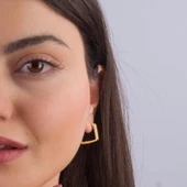 14 Ayar İtalyan Altın Küpe 3,9 gr - 2