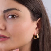 14 Ayar İtalyan Altın Küpe 3,9 gr - 3