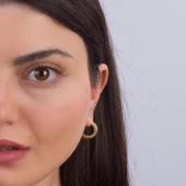 14 Ayar İtalyan Halka Altın Küpe 3,15 gr - 2
