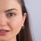 14 Ayar İtalyan Çark Altın Küpe 2,45 gr - 2
