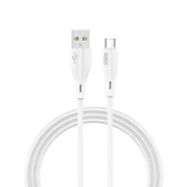 Joyroom S-M405 2.4A Type-C Şarj ve Data Kablosu PVC 2M Beyaz thumbnail 1