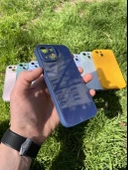 İphone 15 Uyumlu Parlak Premium Renkli Cam Telefon Kılıfı thumbnail 4