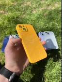 İphone 15 Uyumlu Parlak Premium Renkli Cam Telefon Kılıfı thumbnail 2