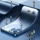 Lazer Parlak Çerçeve Şeffaf Plating Cep Telefonu Kılıfı thumbnail 2