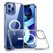 İphone 12 Pro Max Dayanıklı Manyetik Şeffaf Kılıf (MagSafe Uyumlu) thumbnail 1