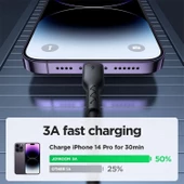 Joyroom Travel Serisi 30W Araç Sarmal Hızlı Şarj Kablosu Type-C'den Lightning 1,5 Metre thumbnail 3