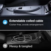 Joyroom Travel Serisi 30W Araç Sarmal Hızlı Şarj Kablosu Type-C'den Lightning 1,5 Metre thumbnail 4