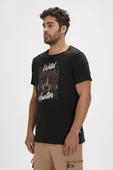 Bad Bear Hunt Baskılı Erkek T-shırt 24.01.07.037 Siyah thumbnail 4