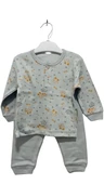 uğurböceğiçocuk Çıtçıt Düğmeli Desenli Alt Üst Takım Çocuk Pijama Takım - 3