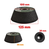 Taşlama Tekeri 16 Kum Mermer Taş Kaya Beton Zımparalama Bileyleme Çanak 125X50X14 mm 1 Adet - 2