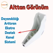 Salkım Mobilya Oturma Grubu Kanepe Sehpa TV Ünitesi Koltuk Ayağı Baza Ayakları Beyaz Krom 16 cm thumbnail 4