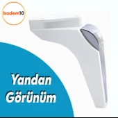 Salkım Mobilya Oturma Grubu Kanepe Sehpa TV Ünitesi Koltuk Ayağı Baza Ayakları Beyaz Krom 16 cm thumbnail 3