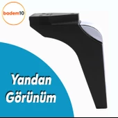 Salkım Mobilya Oturma Grubu Kanepe Sehpa TV Ünitesi Koltuk Ayağı Baza Ayakları Siyah Krom 16 cm thumbnail 3
