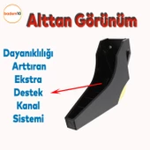 Salkım Mobilya Oturma Grubu Kanepe Sehpa TV Ünitesi Koltuk Ayağı Baza Ayakları Siyah Altın 16 cm - 4