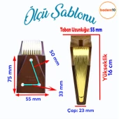 Salkım Mobilya Oturma Grubu Kanepe Sehpa TV Ünitesi Koltuk Ayağı Baza Ayakları Ceviz Altın 16 cm thumbnail 2
