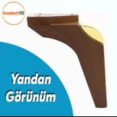 Salkım Mobilya Oturma Grubu Kanepe Sehpa TV Ünitesi Koltuk Ayağı Baza Ayakları Ceviz Altın 16 cm thumbnail 3
