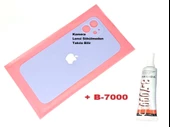 iPhone 12 Arka Pil Batarya Kapağı (CAM+B-7000) MAVİ - 1