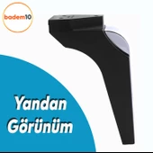 Salkım Mobilya Oturma Grubu Kanepe Tv Ünitesi Konsol Koltuk Ayağı Ayakları Siyah Krom 19 Cm thumbnail 3