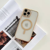 İphone 13 Pro Max Magsafe Uyumlu Parlak Lazer Telefon Kılıfı - 1