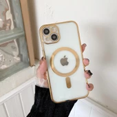 İphone 13 Magsafe Uyumlu Parlak Lazer Telefon Kılıfı thumbnail 1