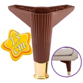 Golden Ayak 15 cm Kahve Altın Gold Mobilya Kanepe Sehpa Ünite Koltuk Ayağı Baza Ayak Ayakları - 1