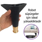4 Adet Golden Ayak 15 cm Siyah Altın Gold Mobilya Kanepe Sehpa Ünite Koltuk Ayağı Baza Ayak Ayakları - 2