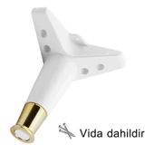 8 Adet Golden Ayak 15 cm Beyaz Altın Gold Mobilya Kanepe Sehpa Ünite Koltuk Ayağı Baza Ayak Ayakları - 5