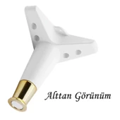 4 Adet Golden Ayak 15 cm Beyaz Altın Gold Mobilya Kanepe Sehpa Ünite Koltuk Ayağı Baza Ayak Ayakları - 6