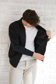 FBI Jeans Slimfit Gofre Kumaş Kolej Yaka Astarlı Baharlık Mont - 6