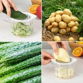 Piev Wenken 4 ü 1 Arada Rendeli Ölçülü Hazneli Limon Portakal Narenciye Sıkacağı - 5