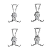 Galata Askı Portmanto Metal Vestiyer Duvar Dolap Elbise Askısı Krom Renk Mobilya Askılığı 4 Adet thumbnail 3