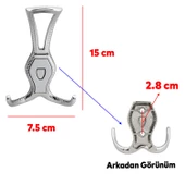 Galata Askı Portmanto Metal Vestiyer Duvar Dolap Elbise Askısı Krom Renk Mobilya Askılığı 4 Adet thumbnail 2