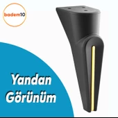 Nota Mobilya Oturma Grubu Kanepe Tv Ünitesi Konsol Koltuk Ayağı Ayakları Siyah Altın Gold 19 Cm thumbnail 3