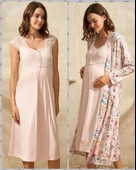 Anıl 5772 Pembe Hamile Lohusa Gecelik Sabahlık Tk - 3