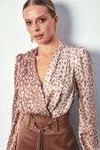 Kruvaze Desenli Bodysuit - TAŞ-VİZON - 2