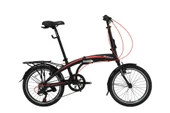 Bisan FX 3500-Trn V Fren 7 Vites 20 Jant Katlanır Bisiklet Siyah Kırmızı (Göbekten Dinamolu) thumbnail 2