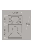 CATA CT 4694 WALLWASHER 20 CM 6 WATT AMBER - 1