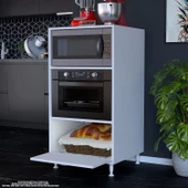 Modilayn SİLVA 59,6 x 119,2 x 56 cm Tek Kapaklı Ankastre Fırın ve Mutfak Dolabı - 4