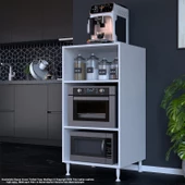 Modilayn SİLVA 59,6 x 119,2 x 56 cm Ankastre Fırın ve Mutfak Dolabı - 1