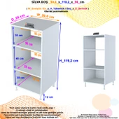 Modilayn SİLVA 59,6 x 119,2 x 56 cm Ankastre Fırın ve Mutfak Dolabı - 5