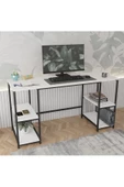 Durusilya Mobilya 140*50 Cm Metal Çalışma Bilgisayar Ofis Masası Kitaplıklı - 2