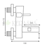 KERASUS YAKUT SERİSİ - MİX LÜX BANYO BATARYASI 35Ø - 2