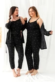 Sabahlıklı Dantel Detaylı Büyük Beden Pegasus Kadın Pijama Takımı-Çeyizlik Takım - 5