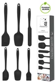 6'lı Silikon Spatula Fırça Seti Pratik Yemek Hazırlık Gereçleri Kaşık Bıçak Spatula Servis Seti - 1